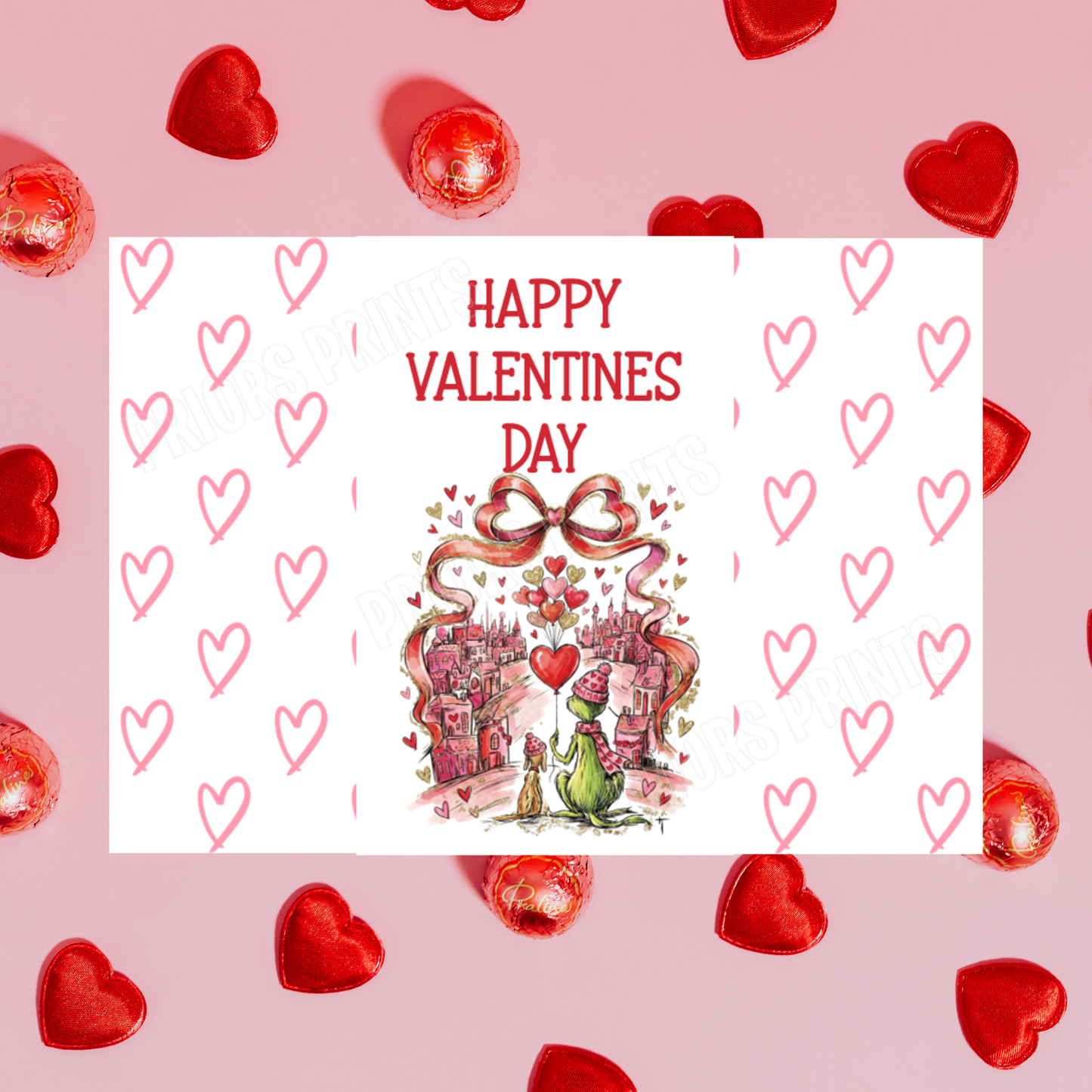 Grinch Valentines Day Chocolate Bar Wrappers I The Grinch I Cindy Lou