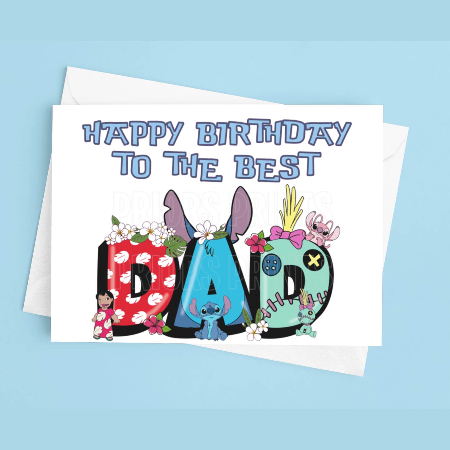 Happy Birthday Mixed Character- To the best Dad or Papa