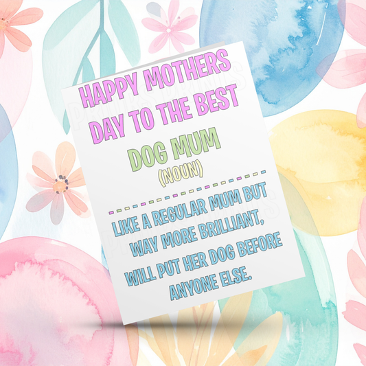 Dog/Cat Mum Mothers Day Card