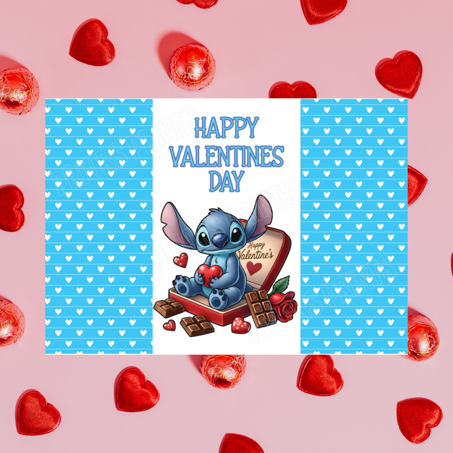 Lilo & Stitch Valentines Day Chocolate Bar Wrappers 2 I Stitch I Angel