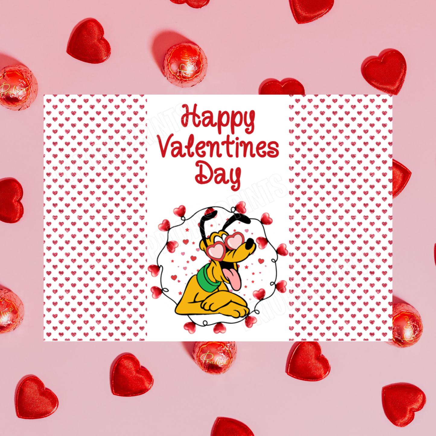 Disney Character Personalised Valentines Day Chocolate Bar Wrappers 2 I Minnie I Mickey I Winnie The Pooh I Lion King I Lady & The Tramp I Dumbo I Pluto