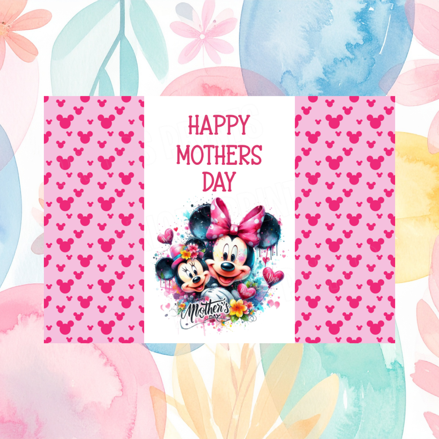 Minnie Mouse Happy Mothers Day Chocolate Bar Wrapper