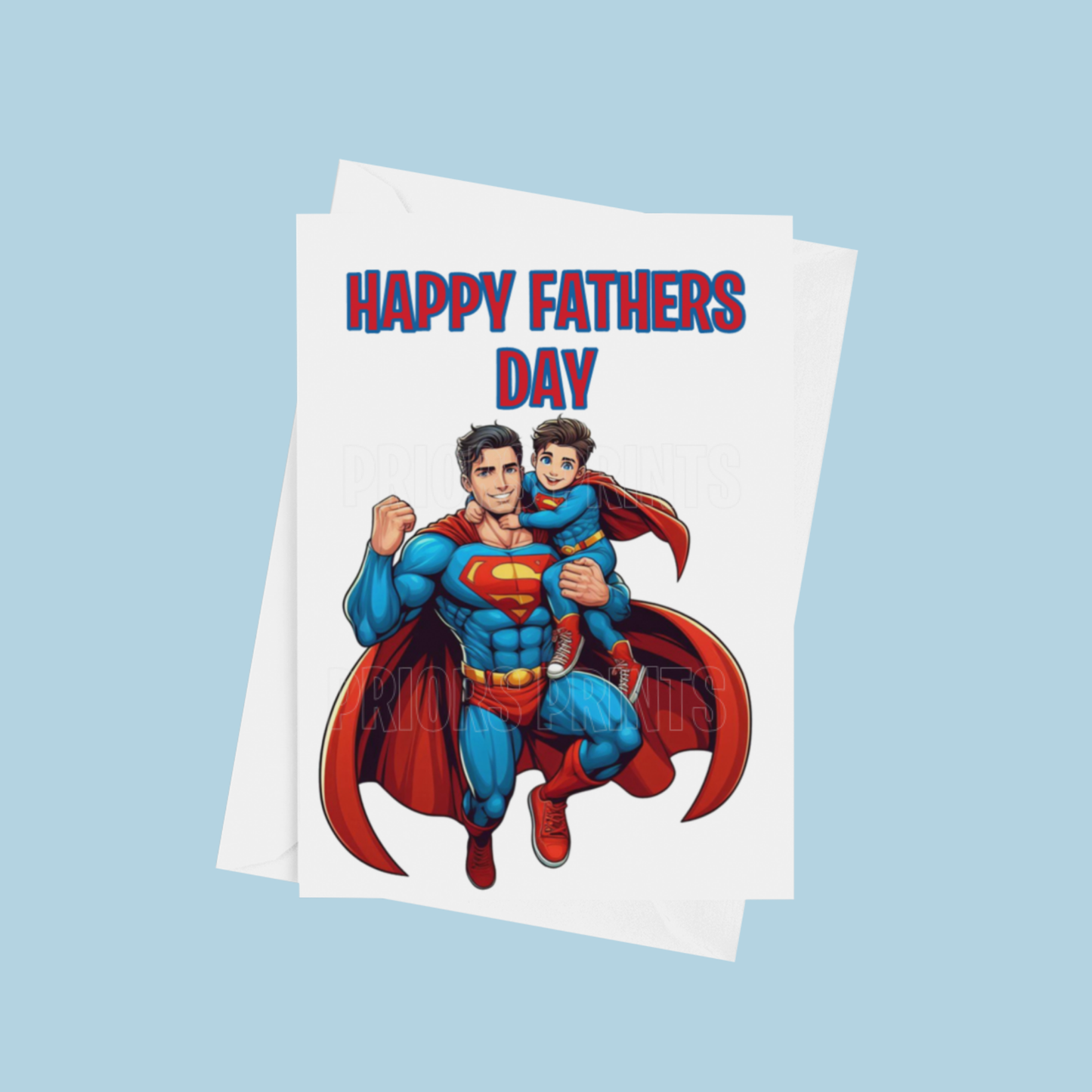 Character and Child Happy Fathers Day Card