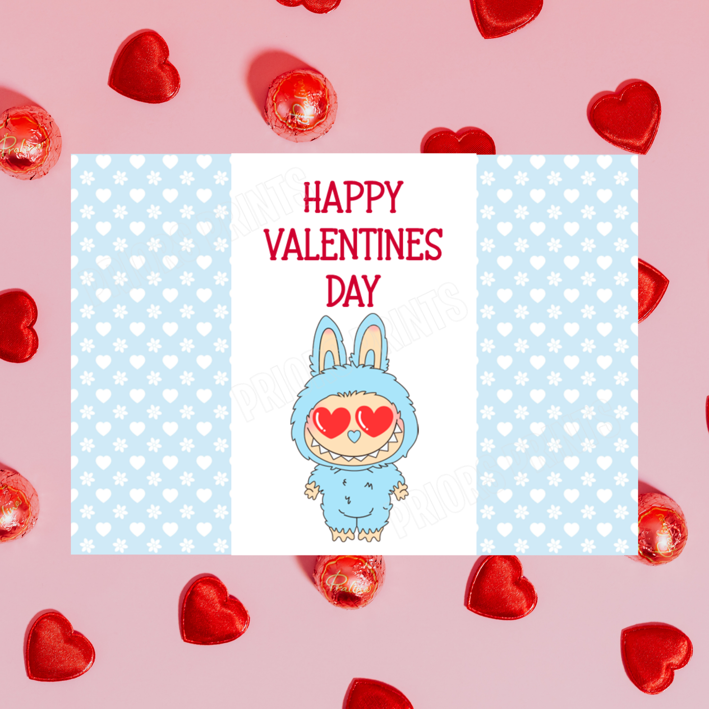 Labubu Valentines Day Chocolate Bar Wrappers