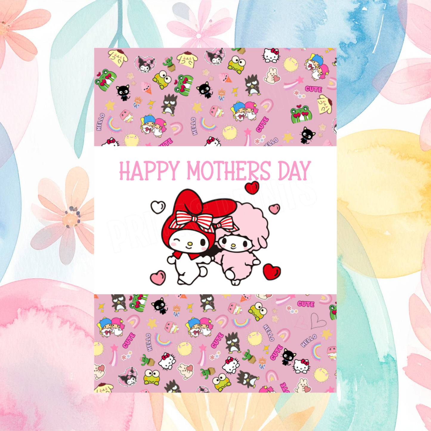 Hello Kitty & Friends Happy Mothers Day Chocolate Bar Wrapper I Sanrio I My Melody I Cinnamoroll I Kuromi