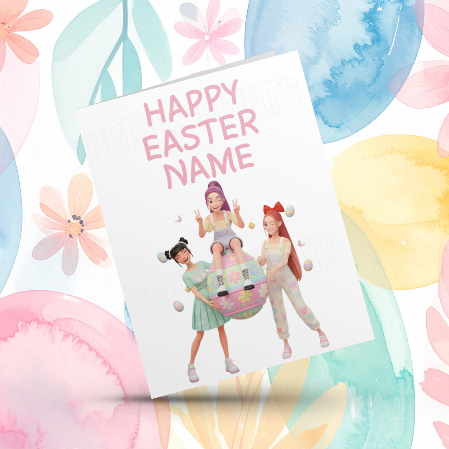 K Pop Personalised Easter Card