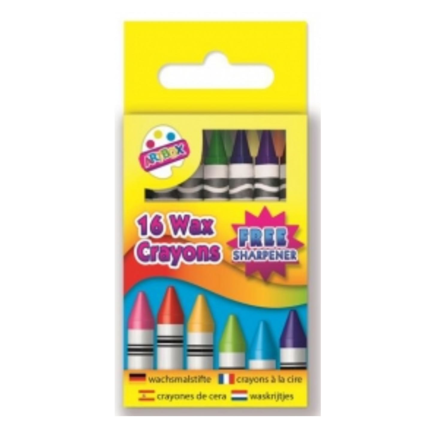 16 Wax Crayons with Sharpner