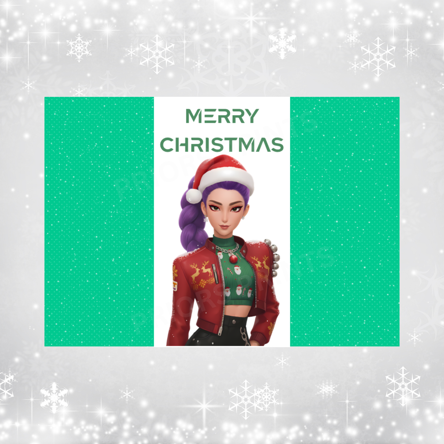 K Pop Demon Hunter Christmas Chocolate Bar Wrapper
