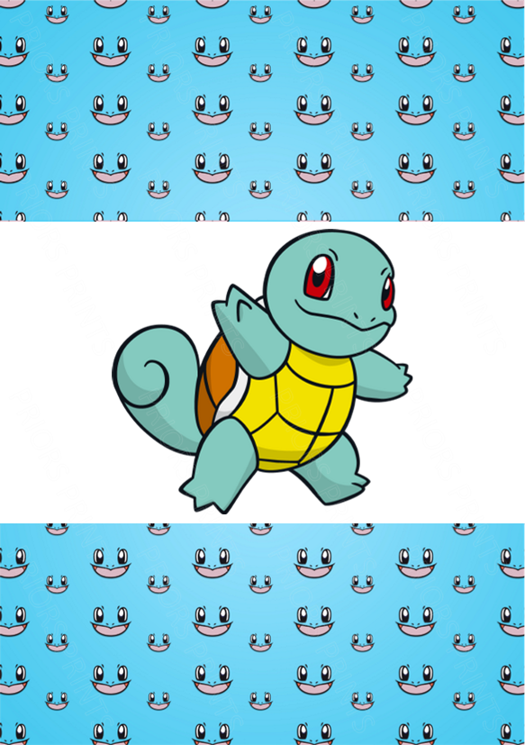 Pokemon Chocolate Bar Wrapper- Plain (No Text)