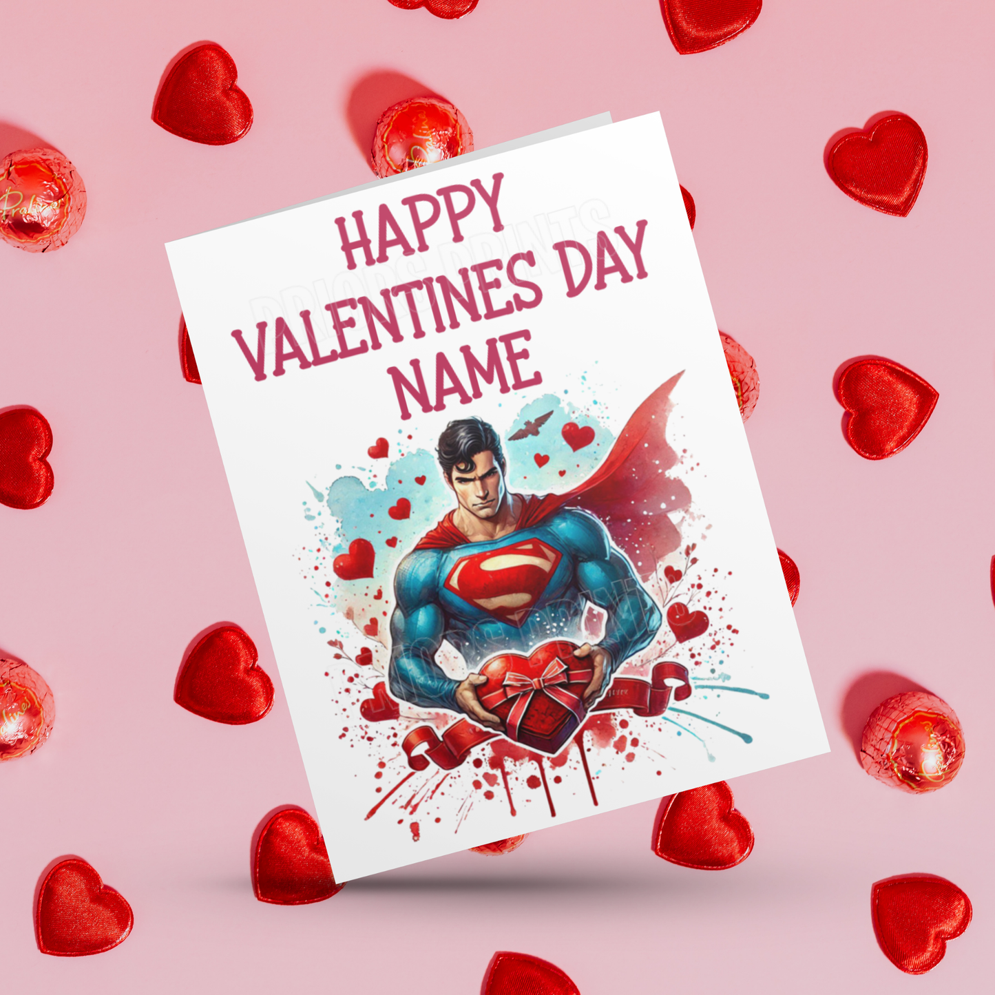 Personalised Superhero Valentines Day Card Batman I Black Panther I Superman I Captain America I Hulk I Iron Man I Spiderman I Wolverine