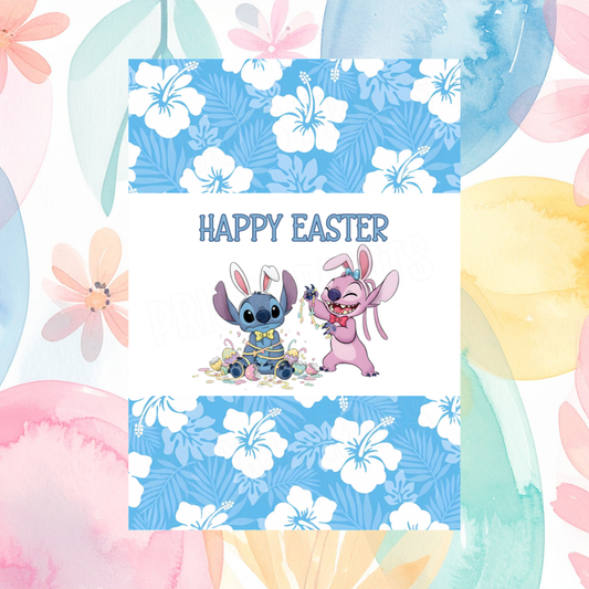 Stitch Easter Chocolate Bar Wrapper