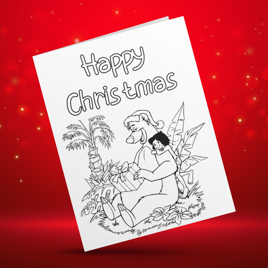 Colour Your Own Jungle Book Christmas Card