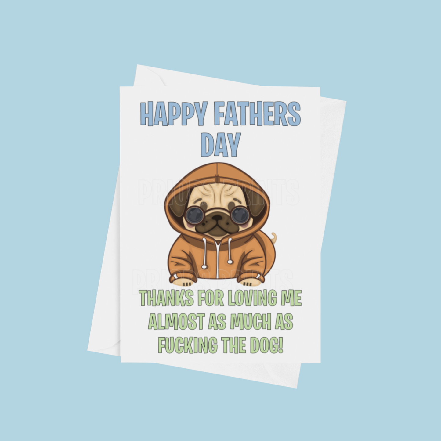 Thanks for Loving Me As Much As Cat/Dog Funny Fathers Day Card