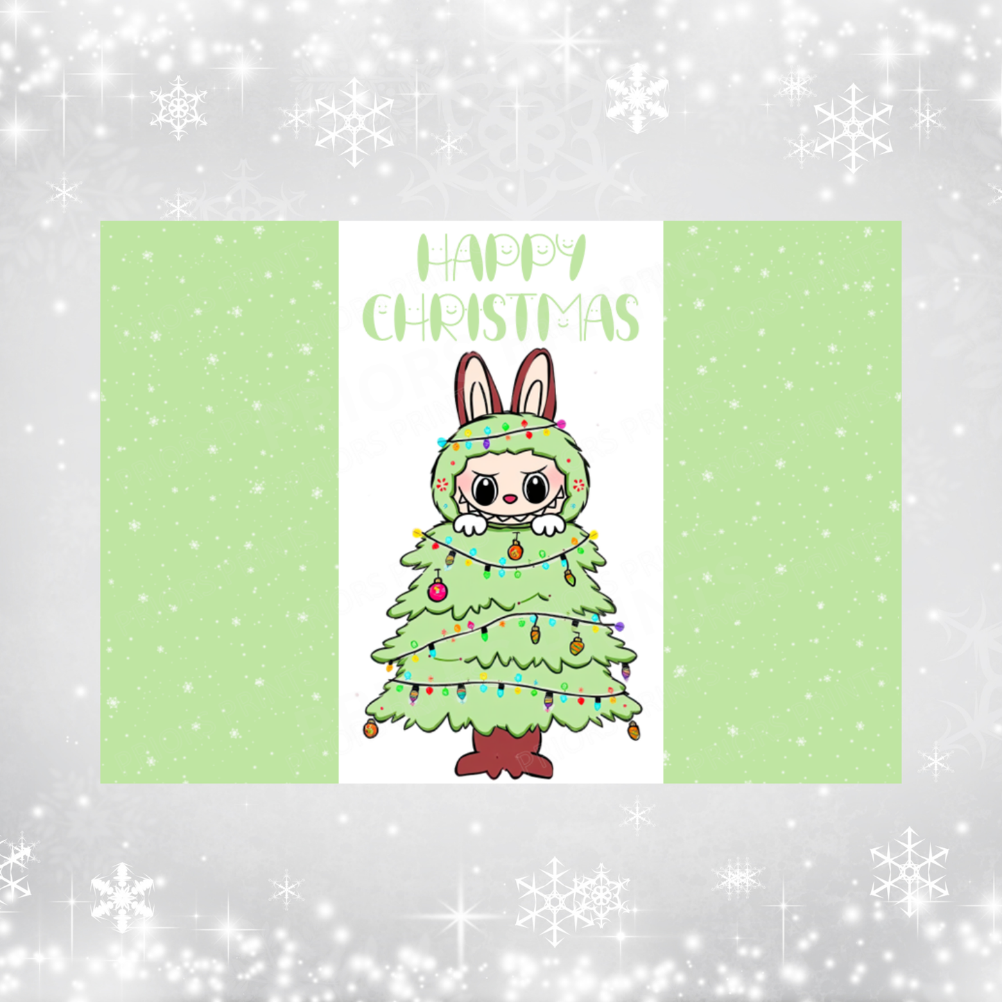 Labubu Christmas Chocolate Bar Wrapper