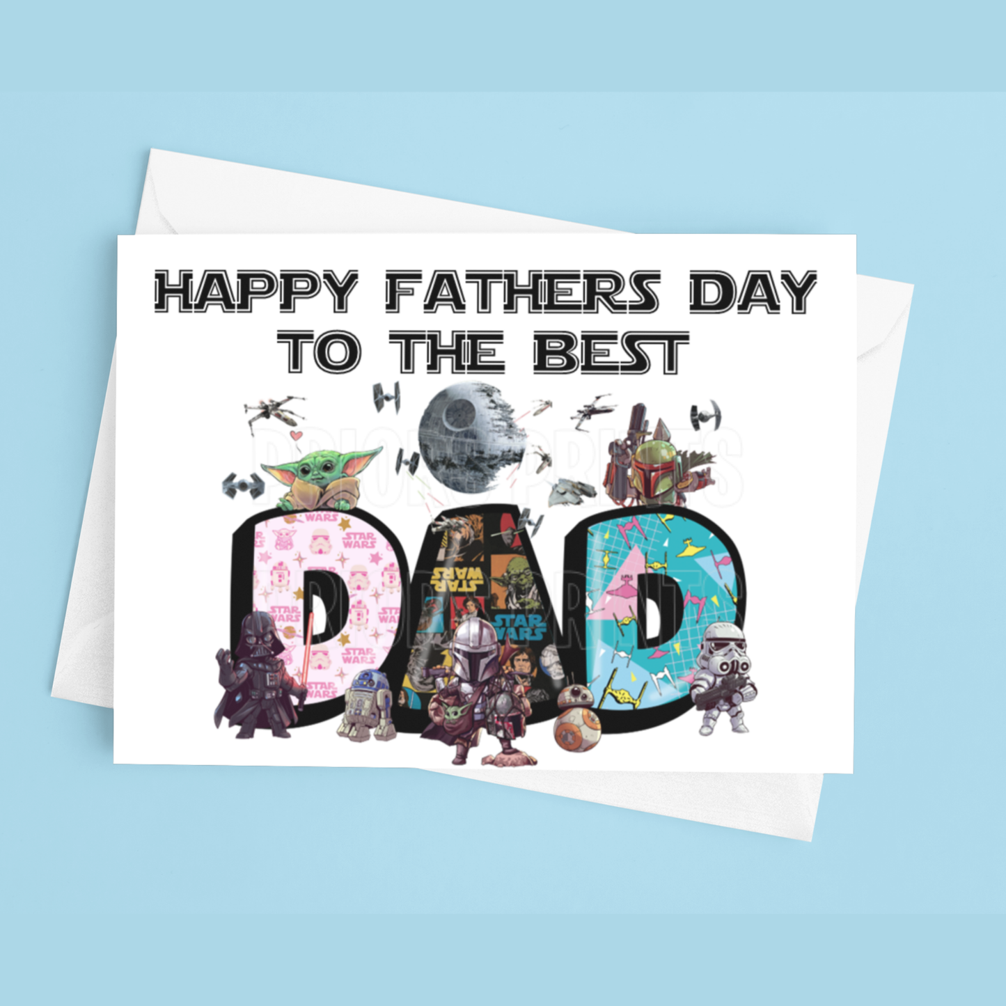 Fathers Day Card Mixed Character- To the best Dad or Papa