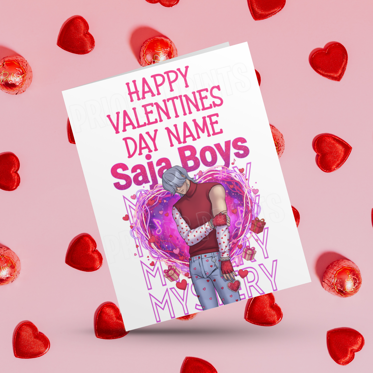 K-Pop demon Hunter Boys Personalised Valentines Card I Saja Boys I Jinu I Abs I Abby I Mystery I Romance I Baby