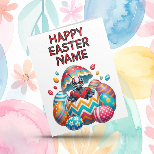 Mixed Characters in Easter Egg Personalised Easter Card- Listing 2