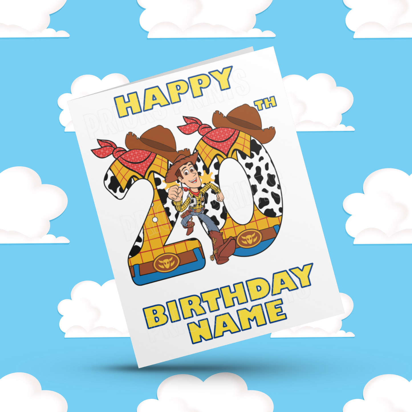 Personalised Woody Birthday Card with Age 1-20 Years (Toy Story)