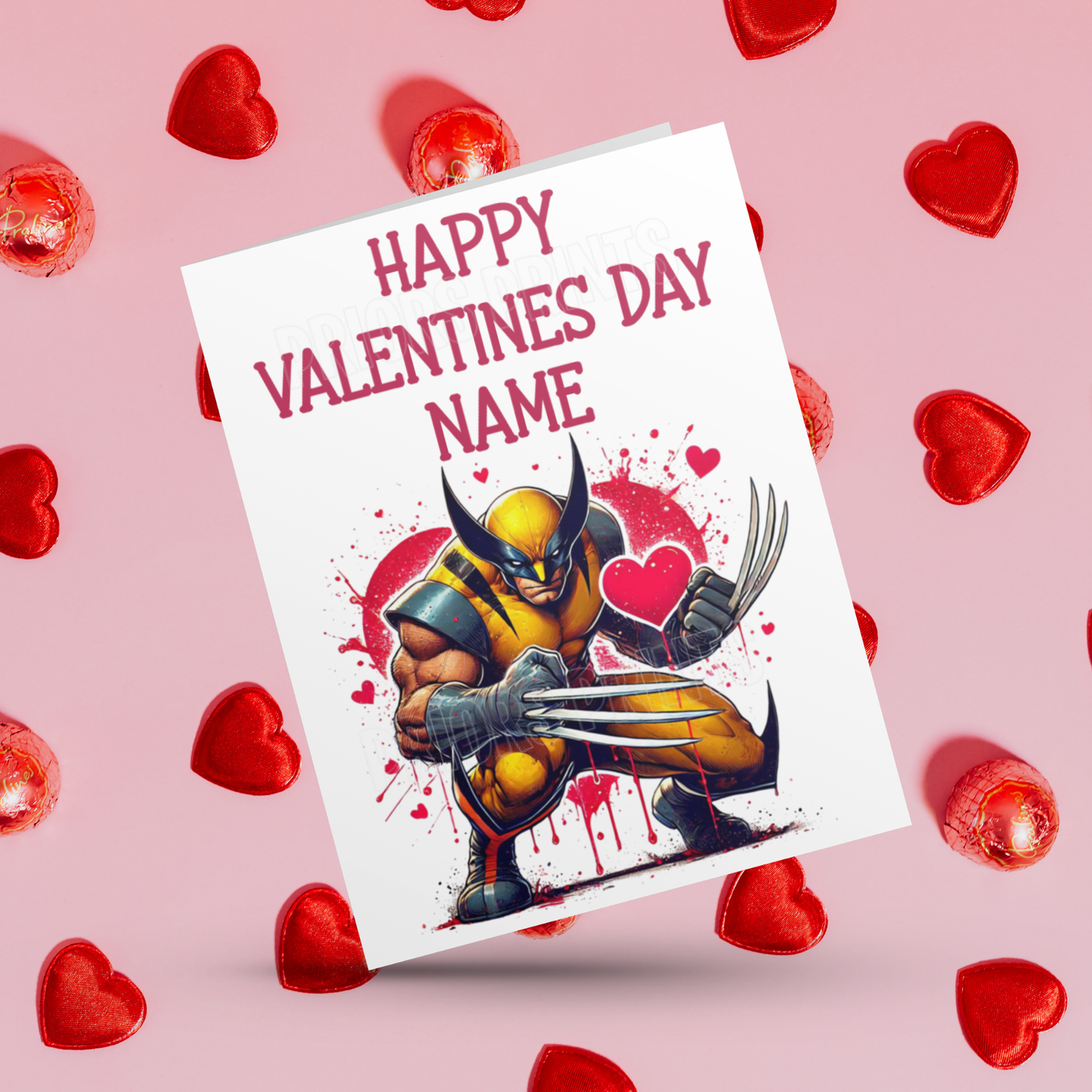 Personalised Superhero Valentines Day Card Batman I Black Panther I Superman I Captain America I Hulk I Iron Man I Spiderman I Wolverine