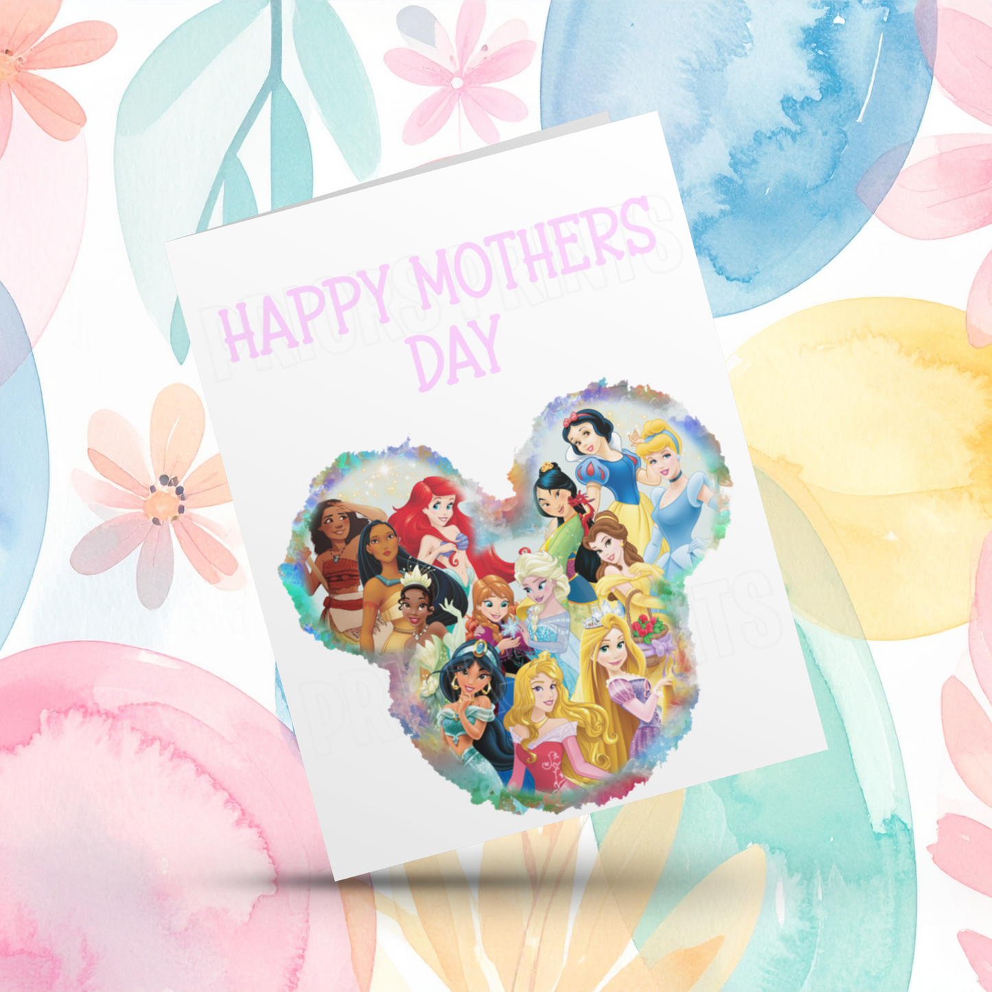 Princess Happy Mothers Day Card