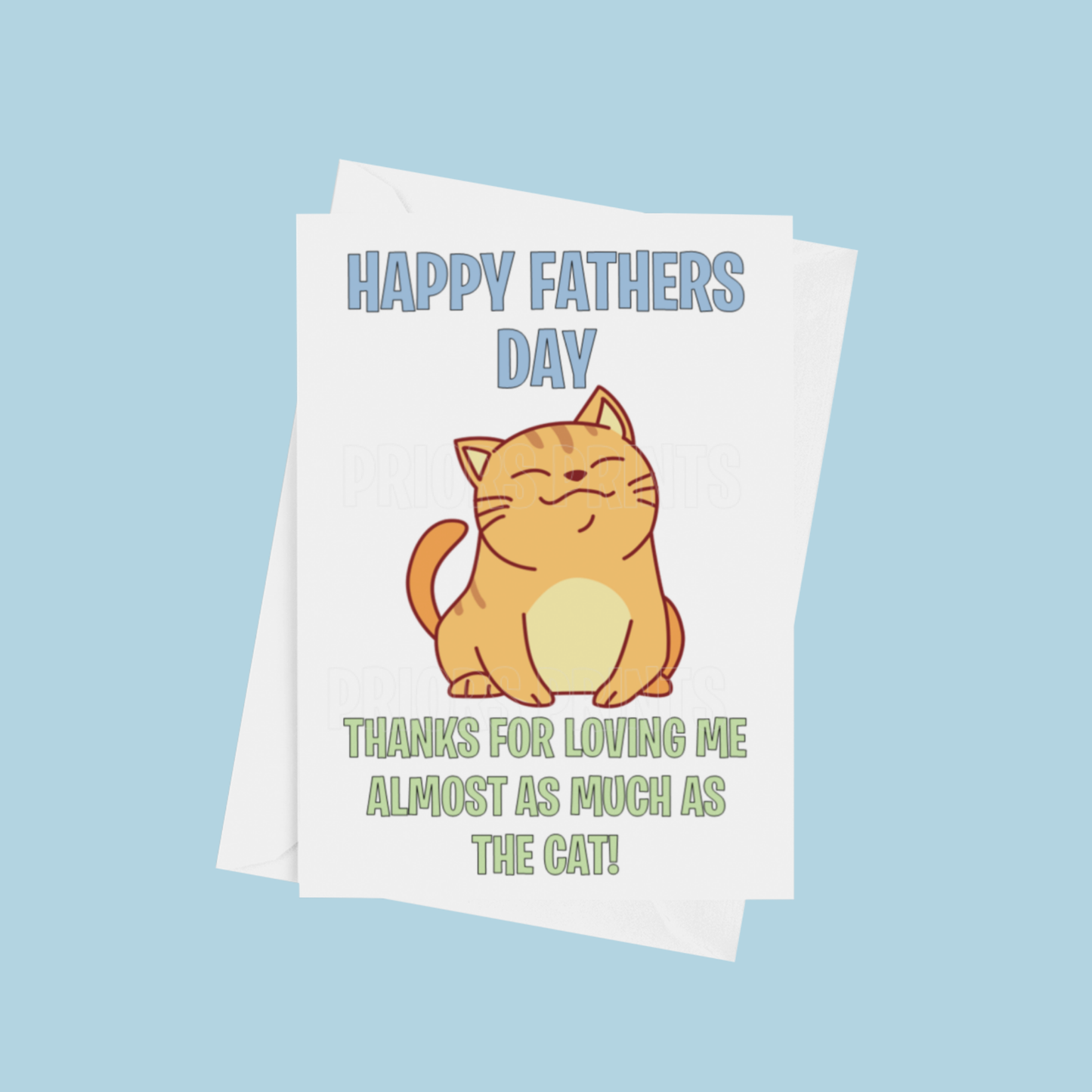 Thanks for Loving Me As Much As Cat/Dog Funny Fathers Day Card