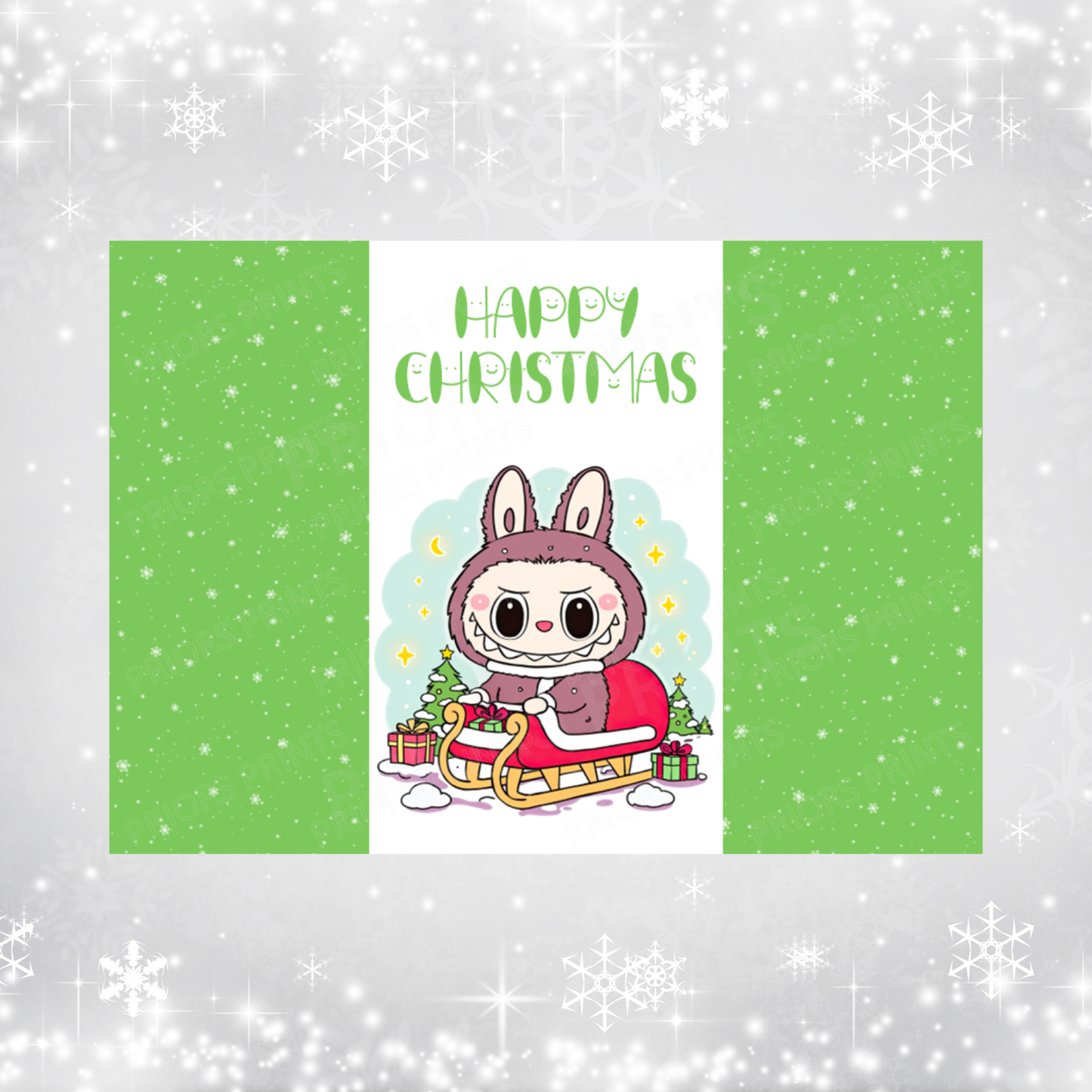 Labubu Christmas Chocolate Bar Wrapper