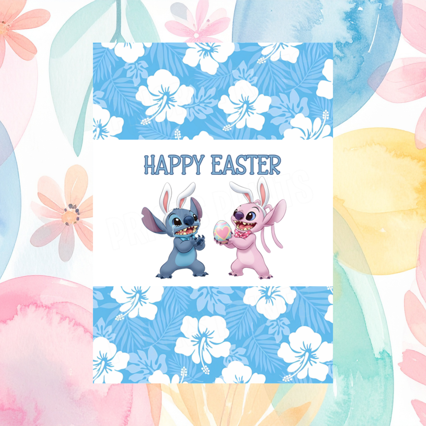 Stitch Easter Chocolate Bar Wrapper