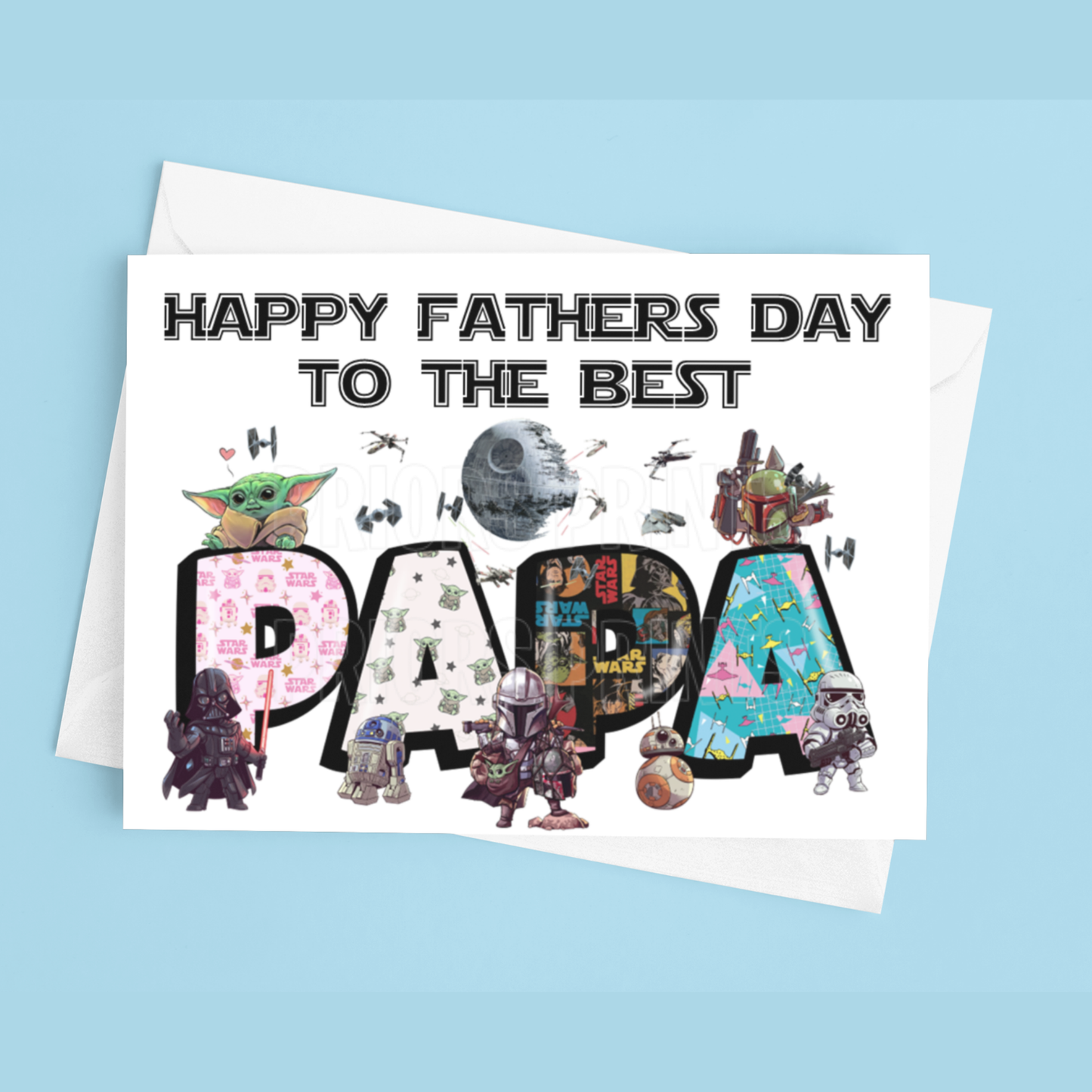 Fathers Day Card Mixed Character- To the best Dad or Papa