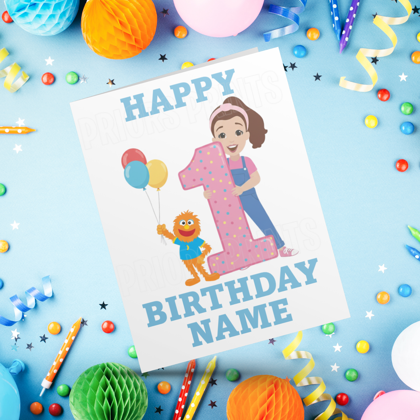 Ms Rachel Personalised Birthday Card with Age 1-6 years I Miss Rachel I Mrs Rachel