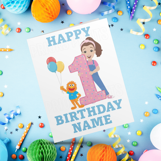 Ms Rachel Personalised Birthday Card with Age 1-6 years I Miss Rachel I Mrs Rachel