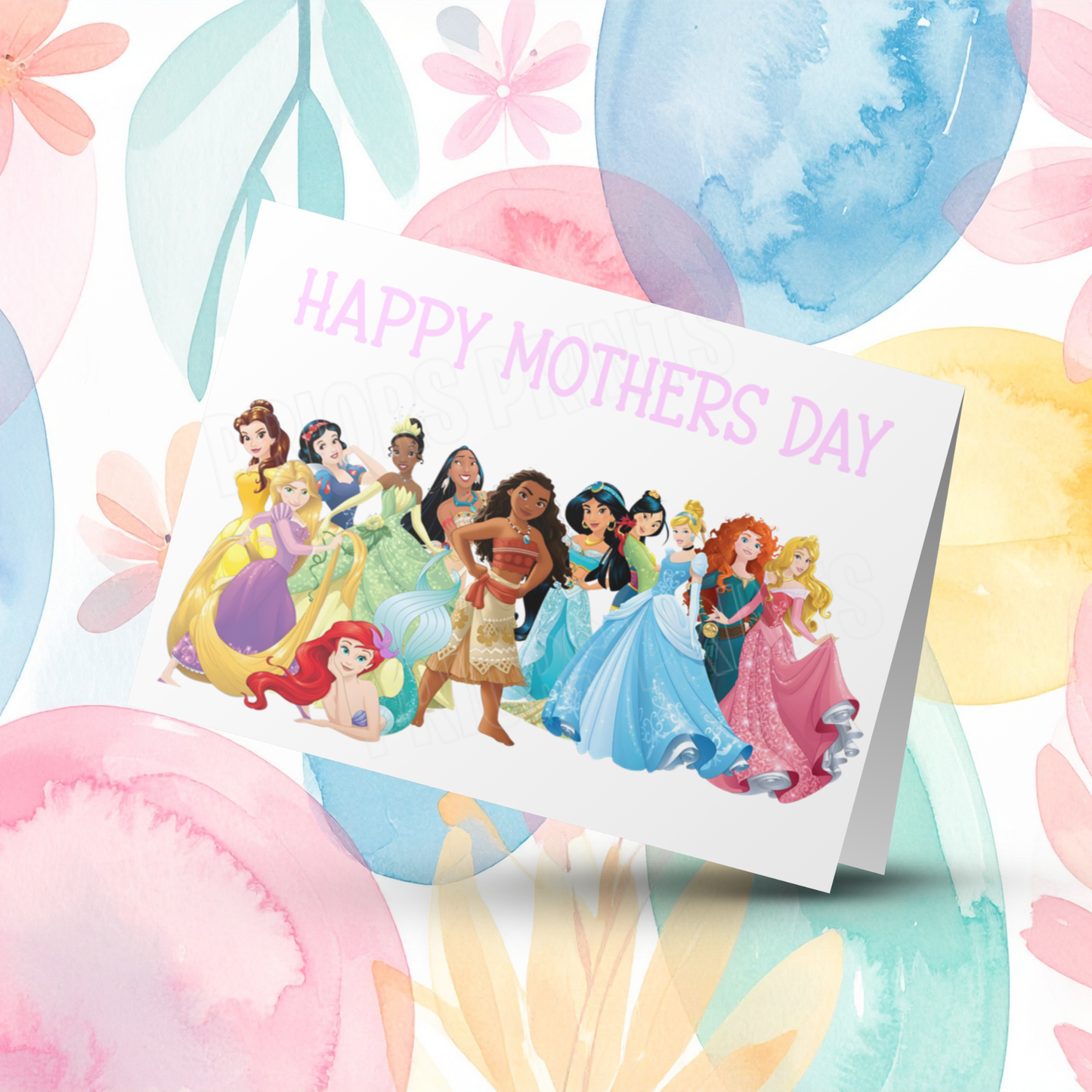 Princess Happy Mothers Day Card