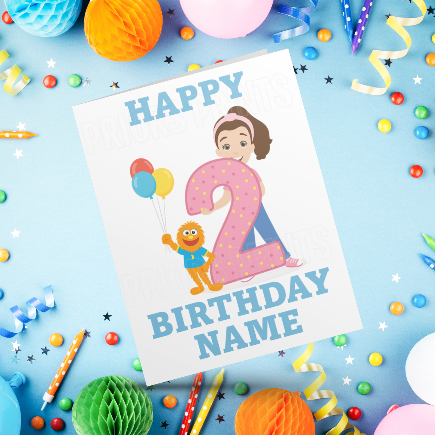 Ms Rachel Personalised Birthday Card with Age 1-6 years I Miss Rachel I Mrs Rachel