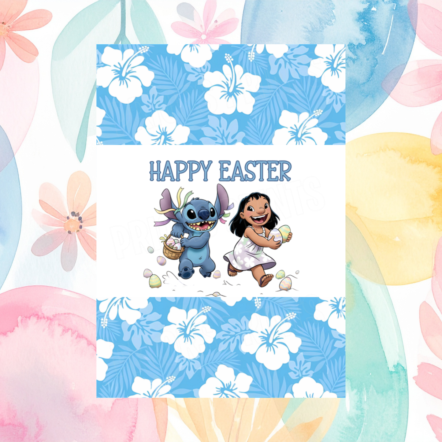 Stitch Easter Chocolate Bar Wrapper