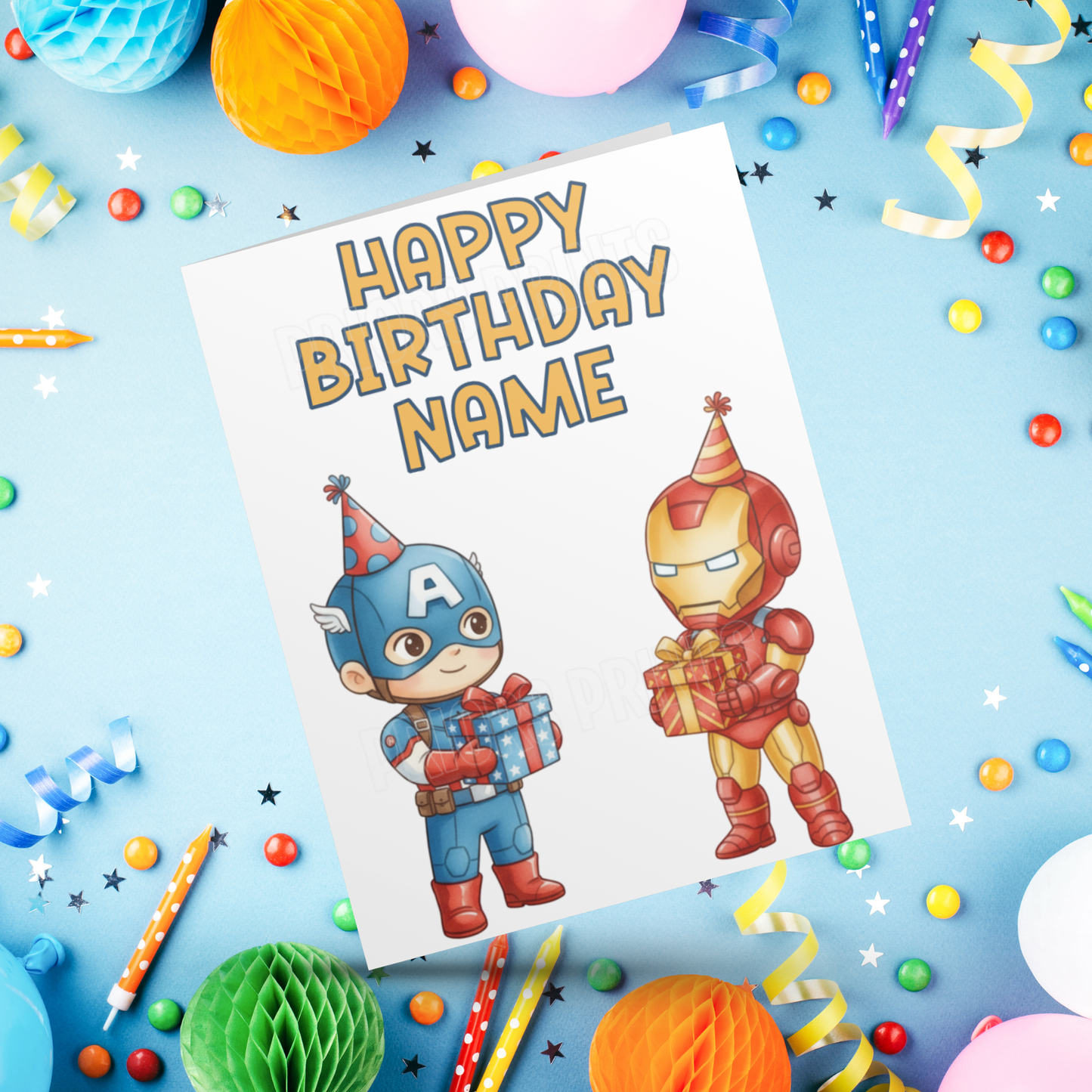 Mixed Superhero Personalised Birthday Card I Marvel (Copy)