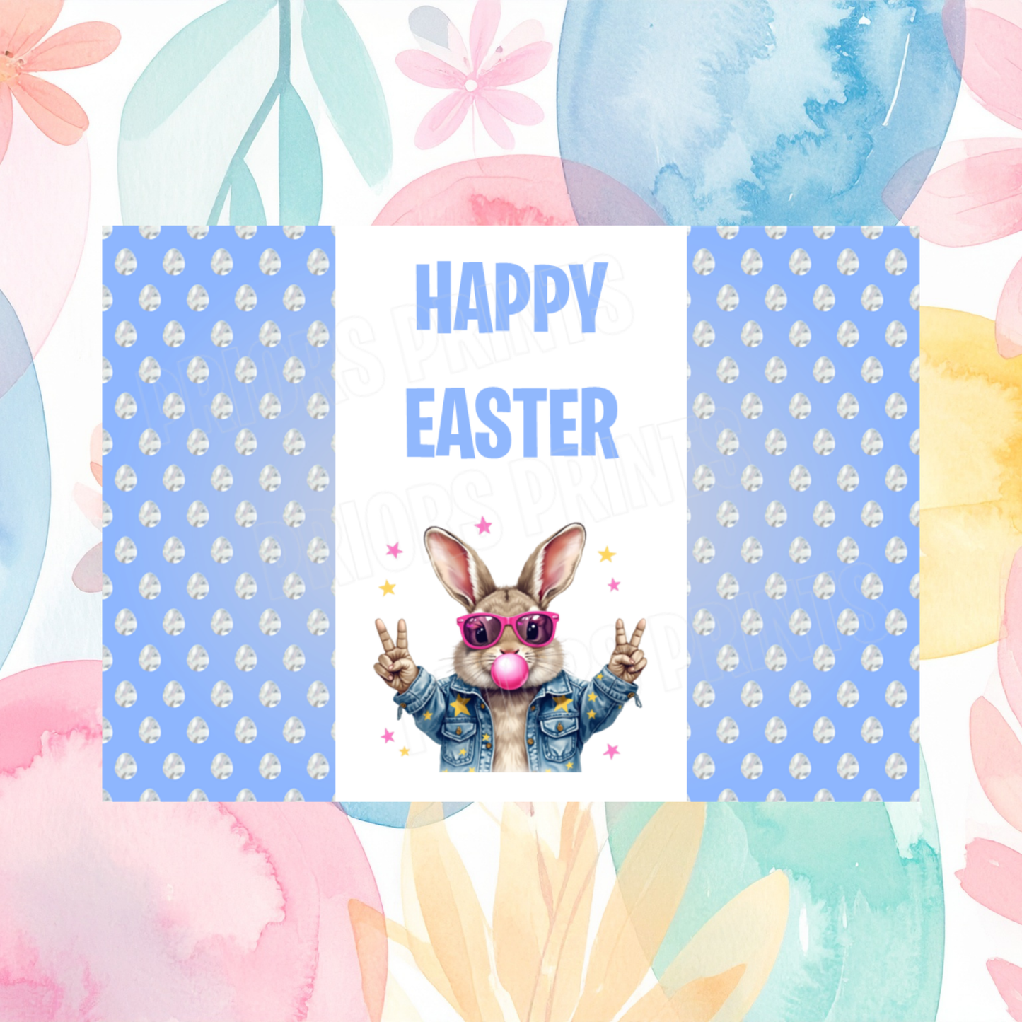 Cool Easter Bunny Chocolate Bar Wrapper