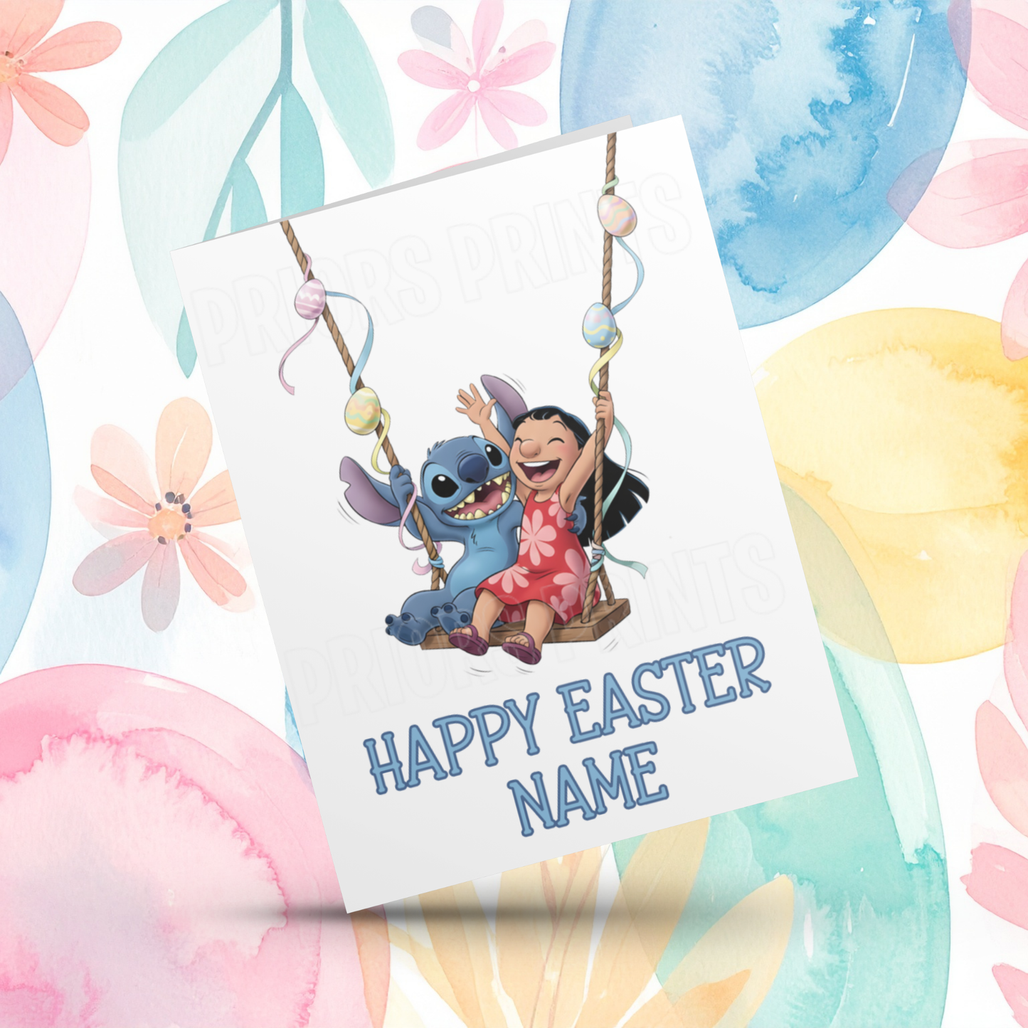 Stitch Personalised Easter Card