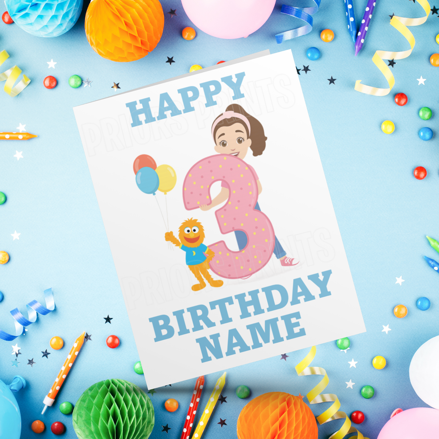 Ms Rachel Personalised Birthday Card with Age 1-6 years I Miss Rachel I Mrs Rachel