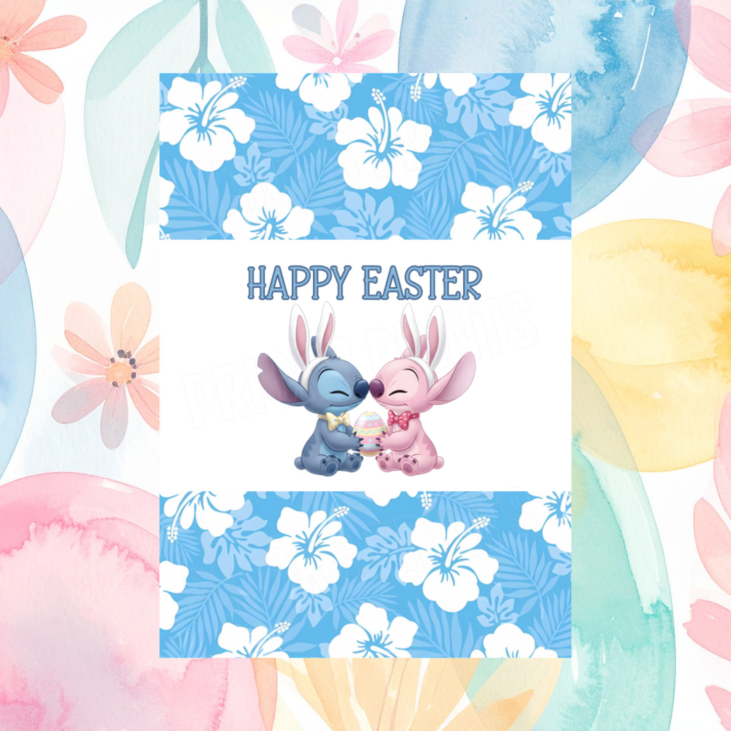 Stitch Easter Chocolate Bar Wrapper