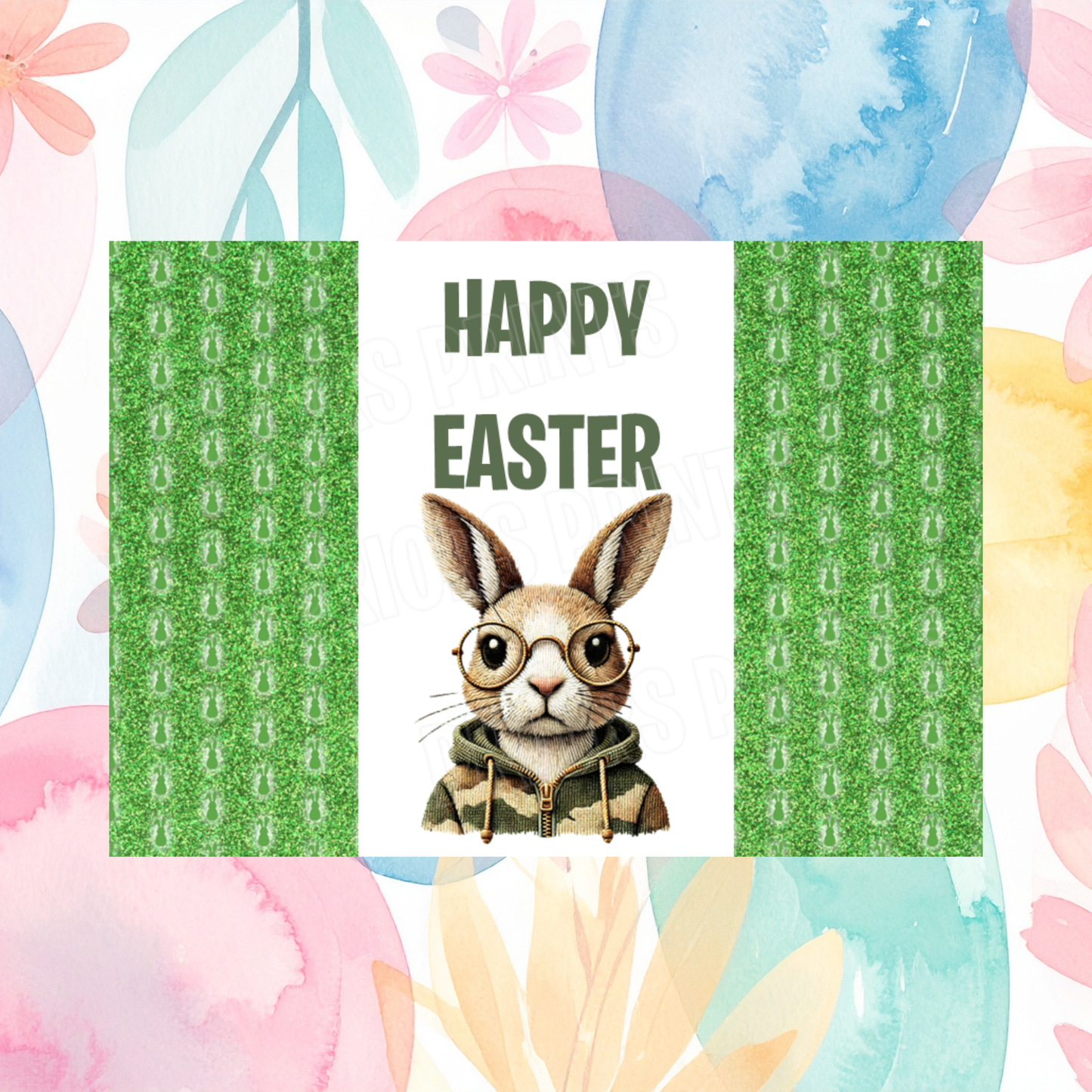 Cool Easter Bunny Chocolate Bar Wrapper