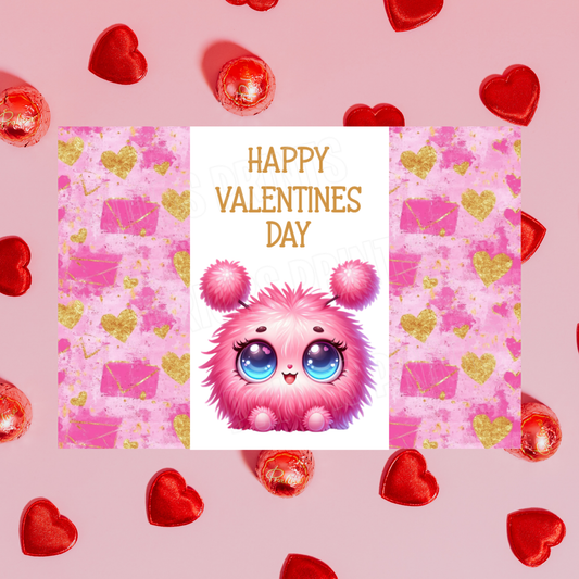 Cute Monsters Valentines Day Chocolate Bar Wrappers