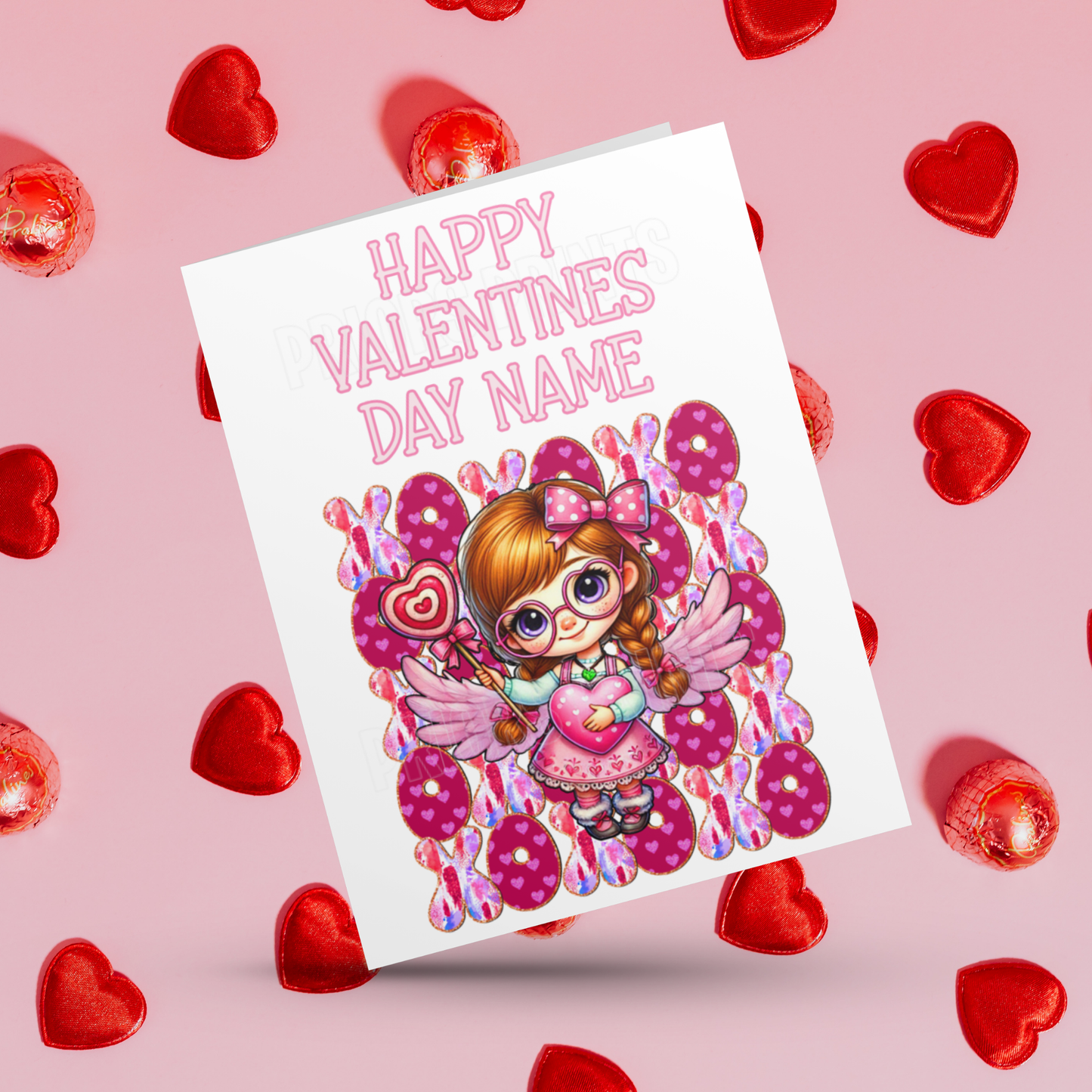 XOXOX Cute Personalised Character Valentines Day Cards I Ariel I Belle I Princess I Wonder Woman I Cinderella I Sleeping Beauty I Eeyore