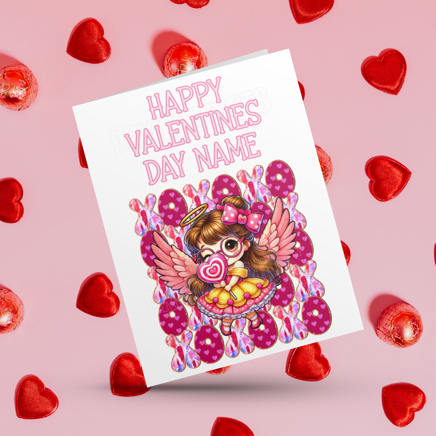 XOXOX Cute Personalised Character Valentines Day Cards I Ariel I Belle I Princess I Wonder Woman I Cinderella I Sleeping Beauty I Eeyore