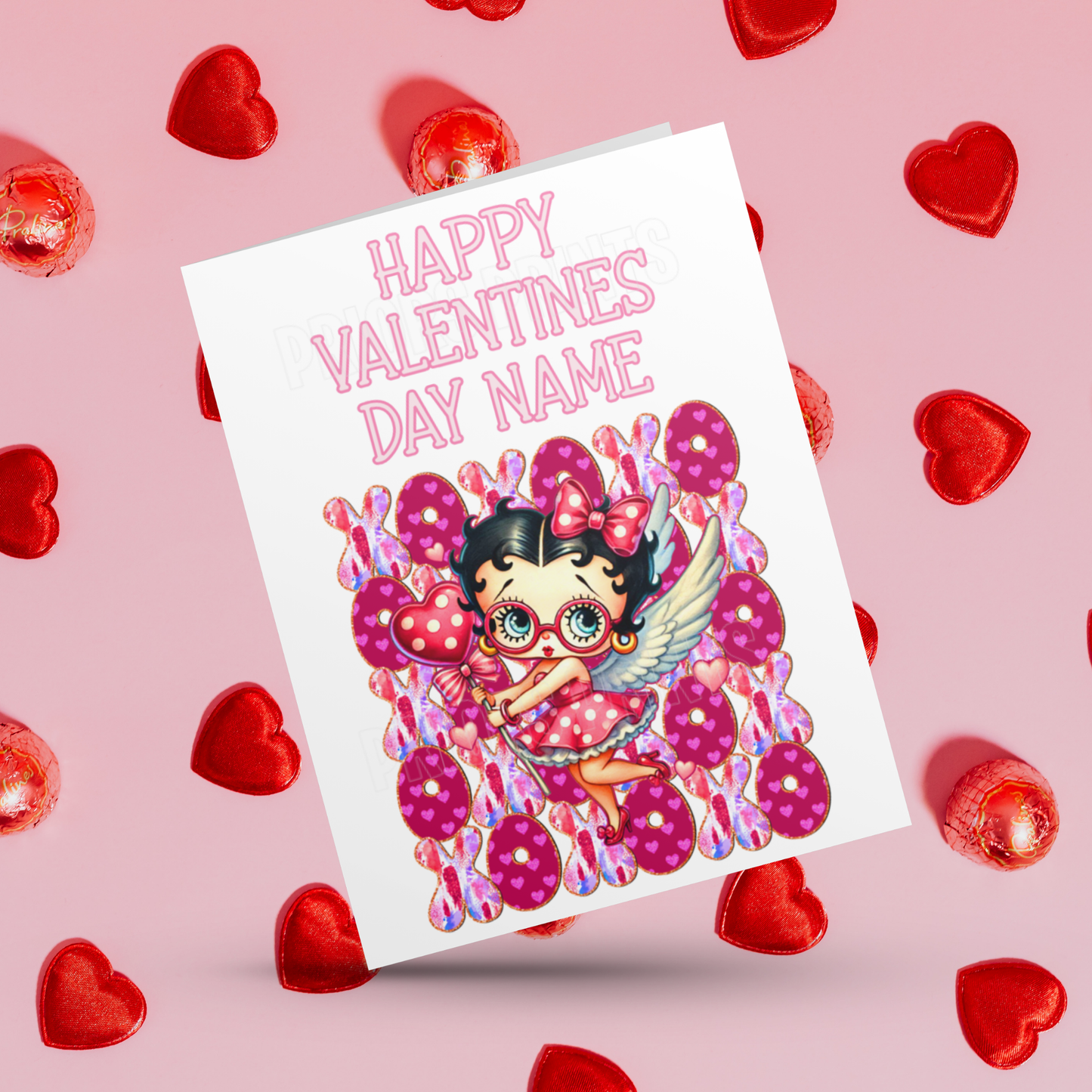 XOXOX Cute Personalised Character Valentines Day Cards I Ariel I Belle I Princess I Wonder Woman I Cinderella I Sleeping Beauty I Eeyore