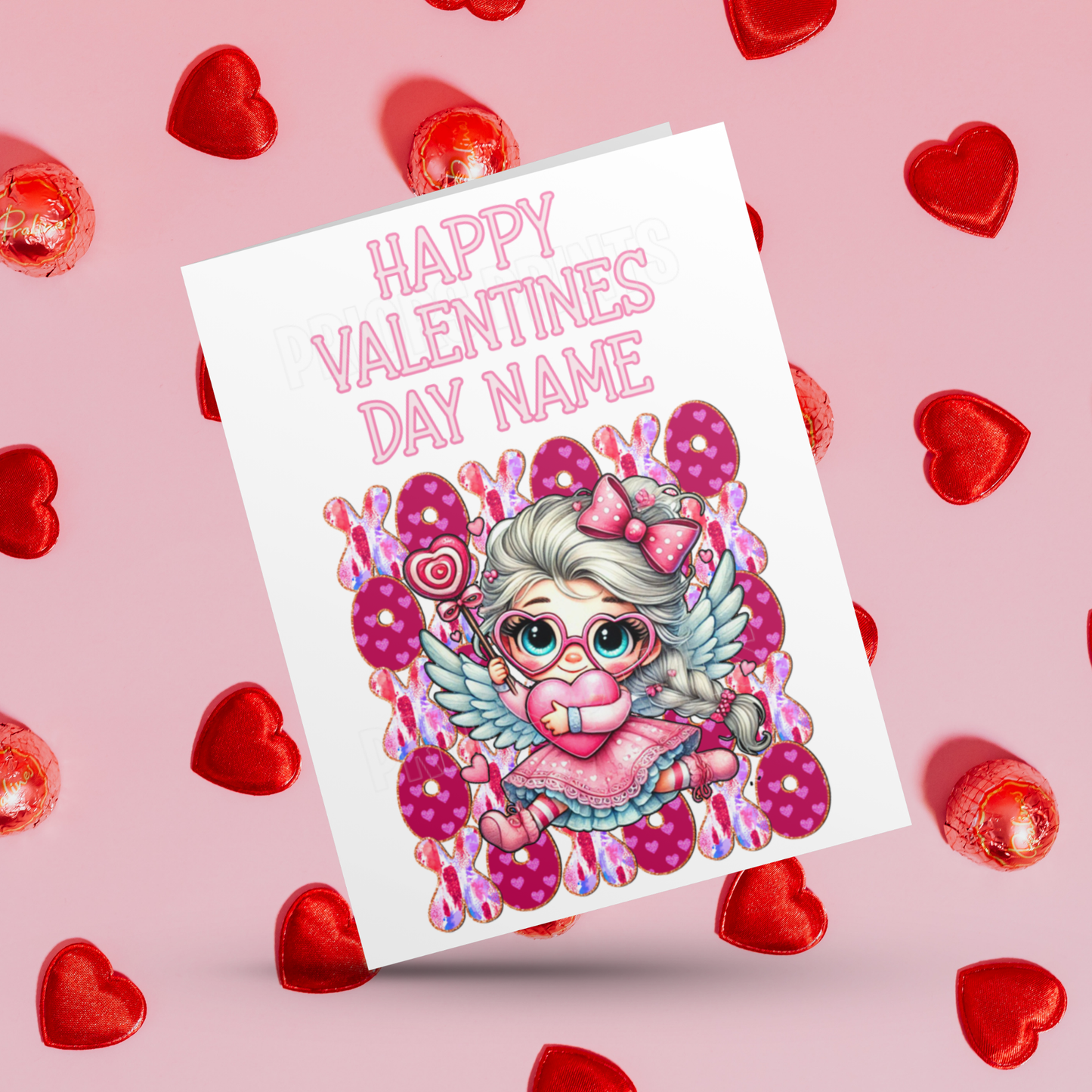 XOXOX Cute Personalised Character Valentines Day Cards I Ariel I Belle I Princess I Wonder Woman I Cinderella I Sleeping Beauty I Eeyore