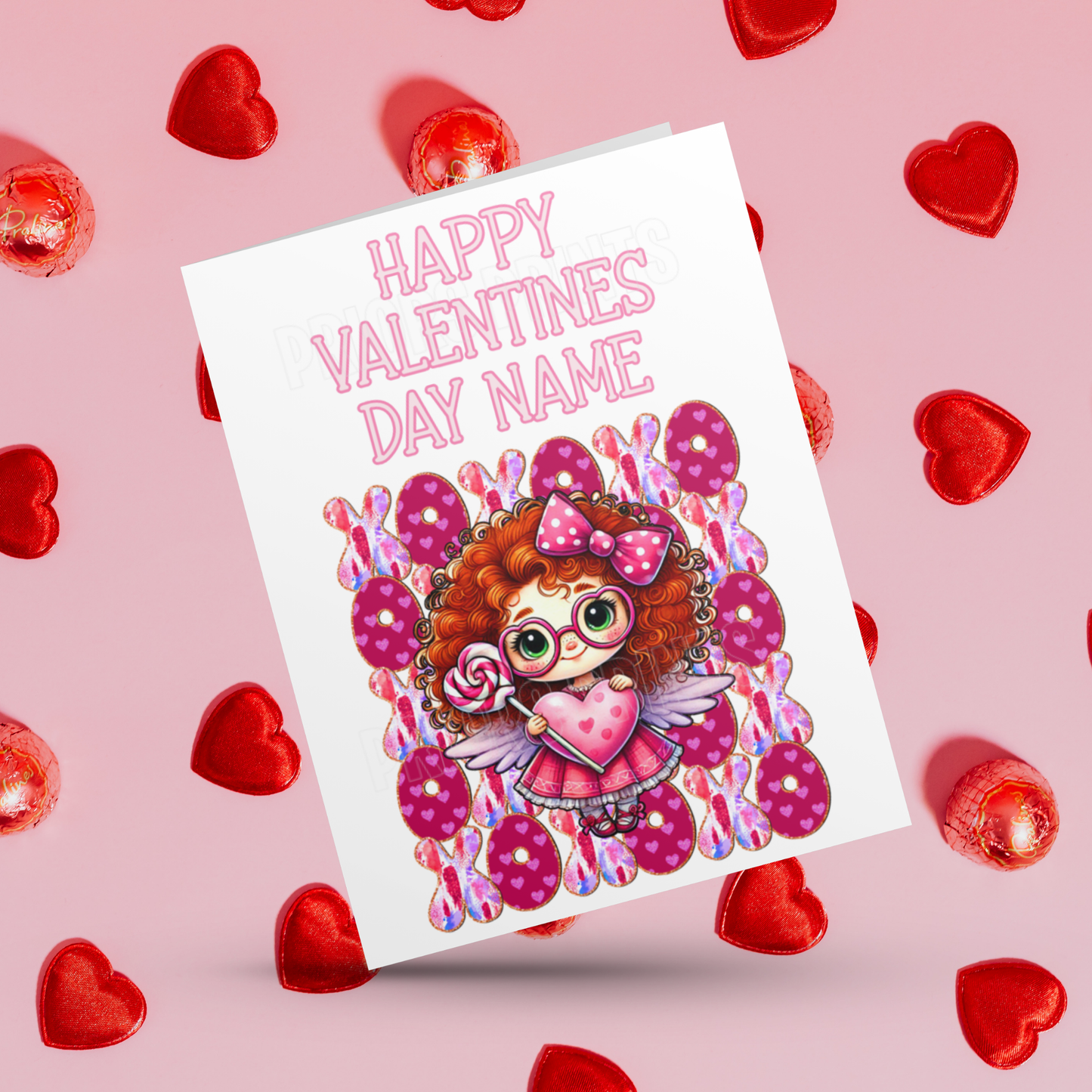 XOXOX Cute Personalised Character Valentines Day Cards I Ariel I Belle I Princess I Wonder Woman I Cinderella I Sleeping Beauty I Eeyore