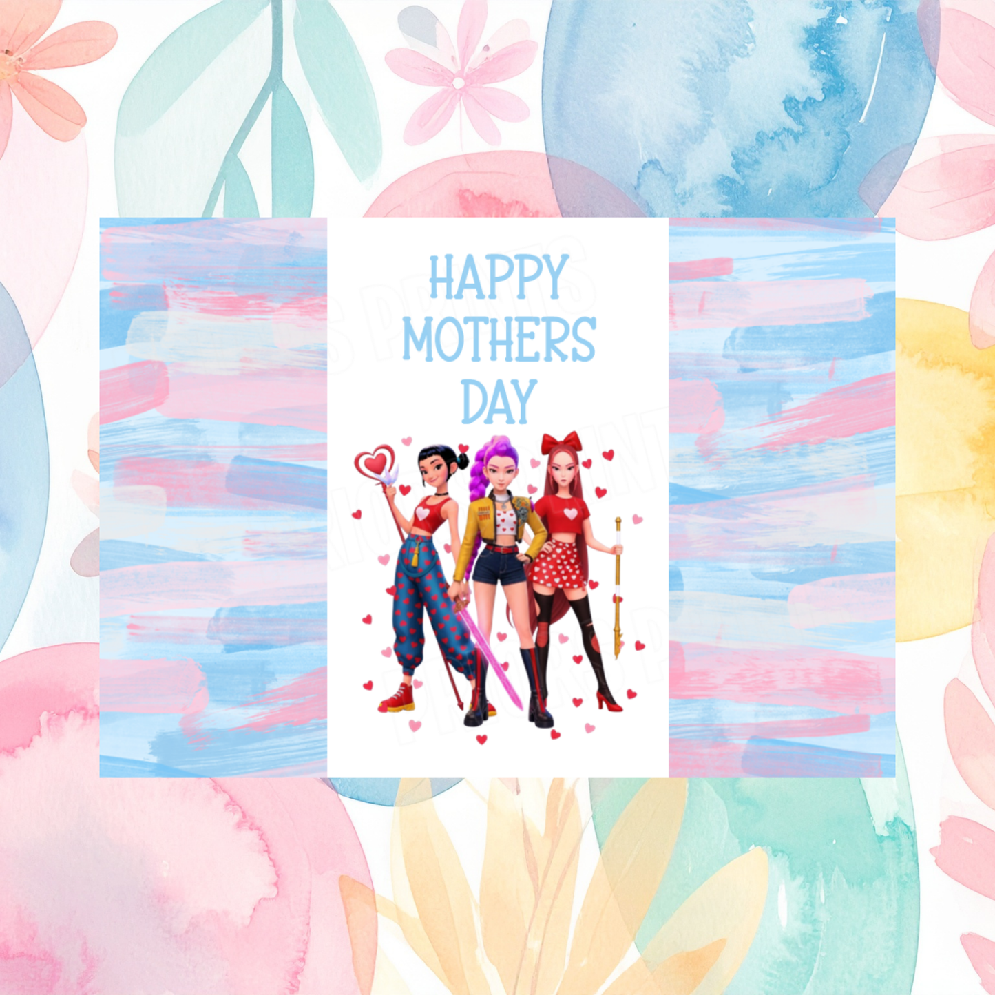 K Pop Demon Hunters Happy Mothers Day Chocolate Bar Wrapper