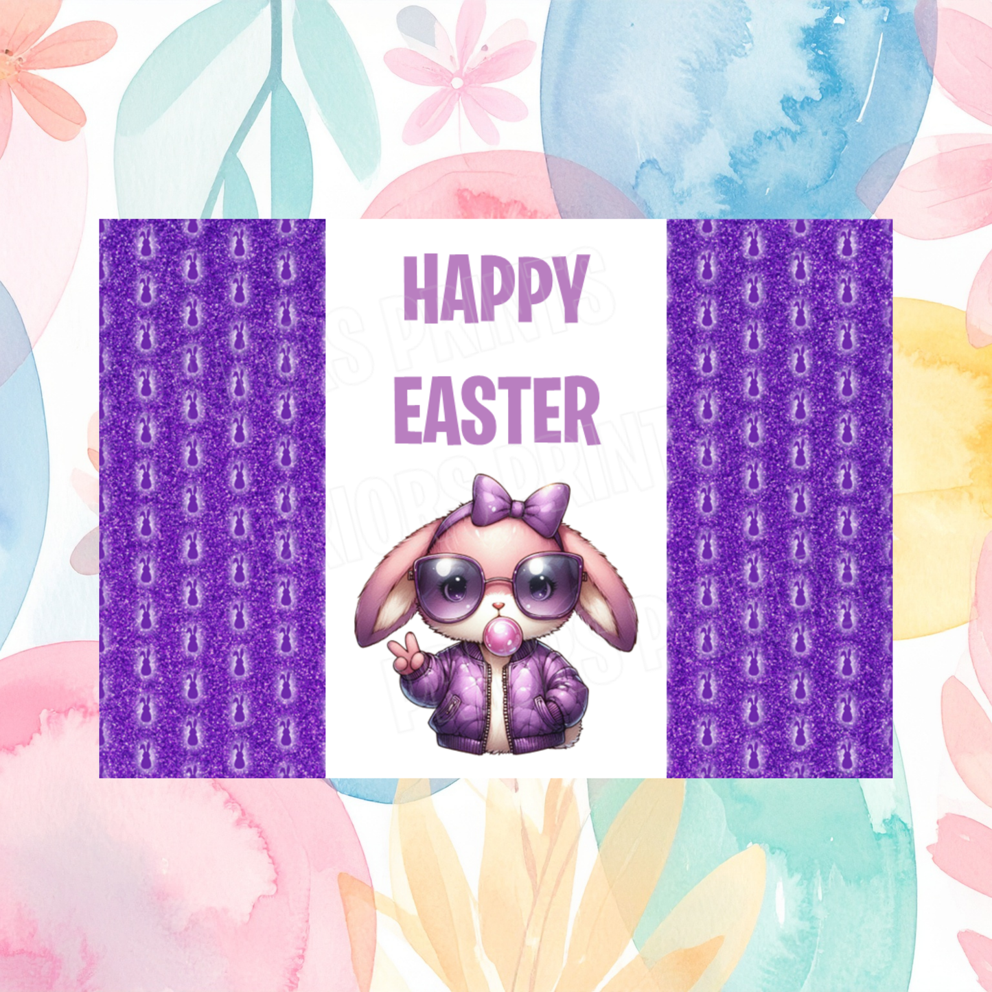 Cool Easter Bunny Chocolate Bar Wrapper
