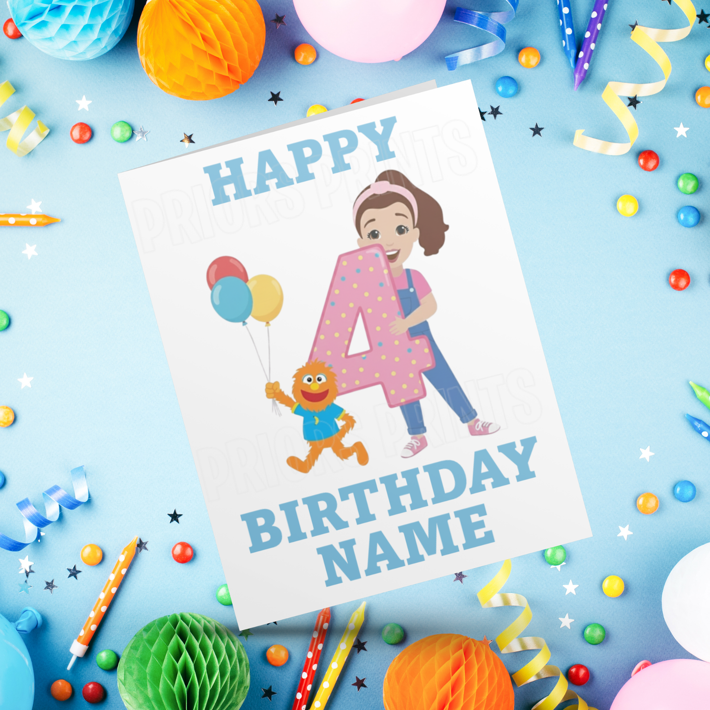 Ms Rachel Personalised Birthday Card with Age 1-6 years I Miss Rachel I Mrs Rachel