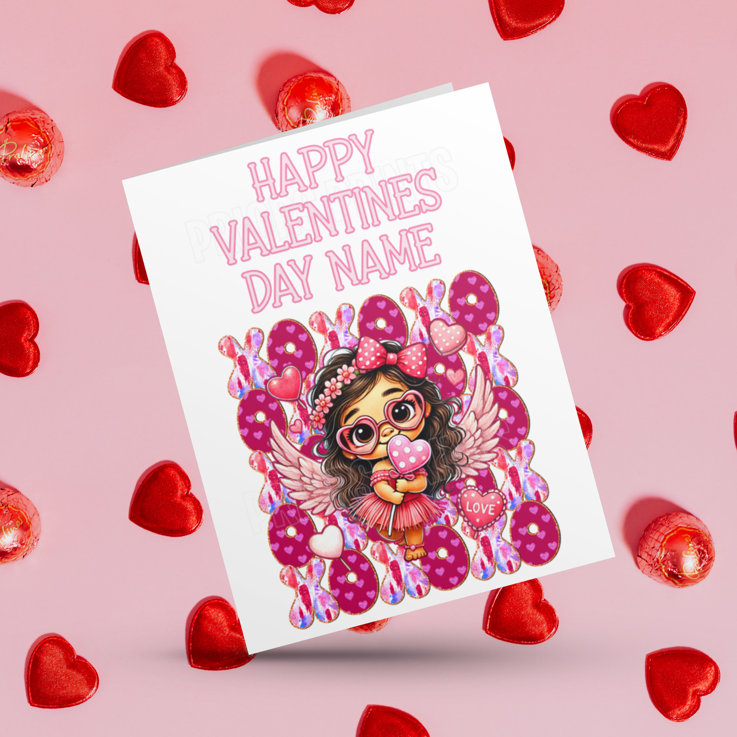XOXOX Cute Personalised Character Valentines Day Cards I Ariel I Belle I Princess I Wonder Woman I Cinderella I Sleeping Beauty I Eeyore