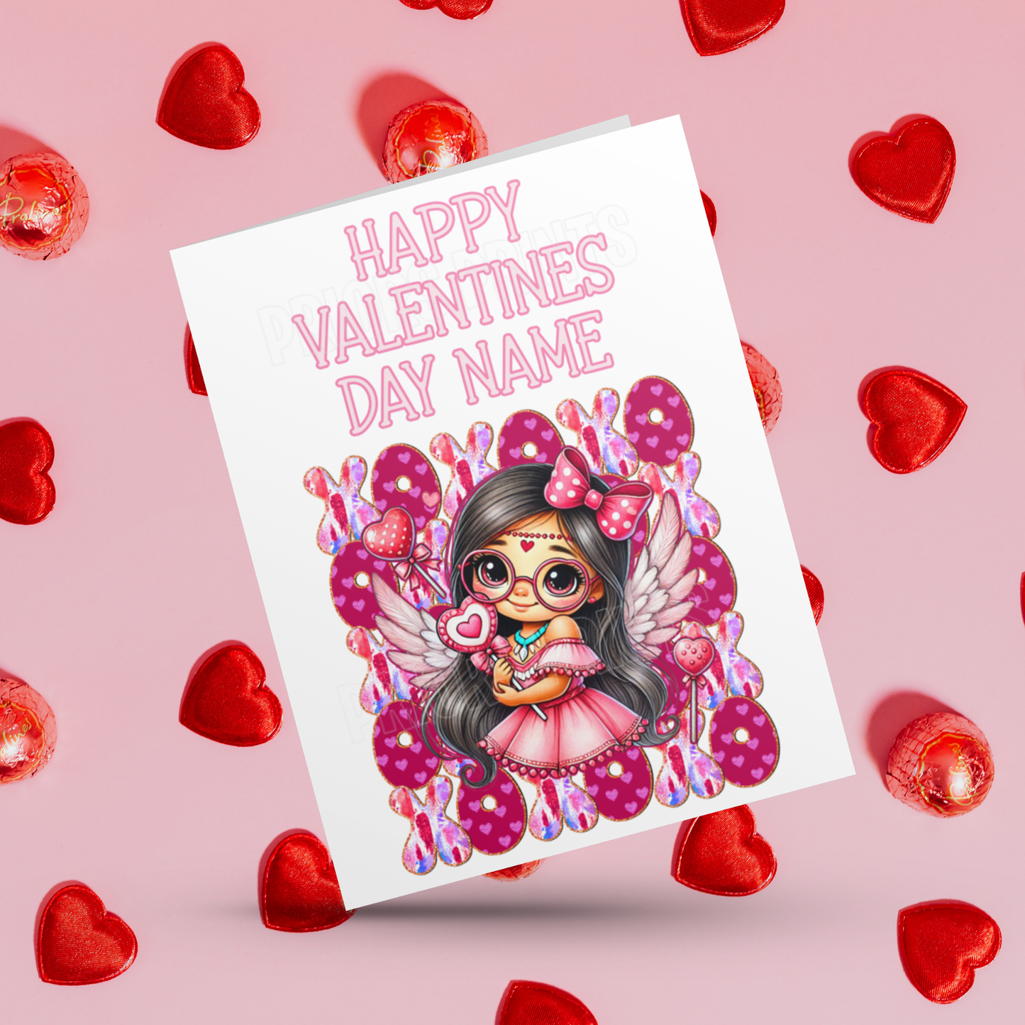 XOXOX Cute Personalised Character Valentines Day Cards I Ariel I Belle I Princess I Wonder Woman I Cinderella I Sleeping Beauty I Eeyore